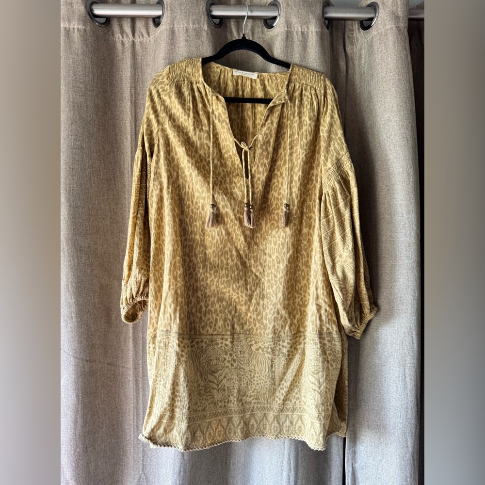 Spell Wild Things Gold Patterned Tunic Dress - image 2